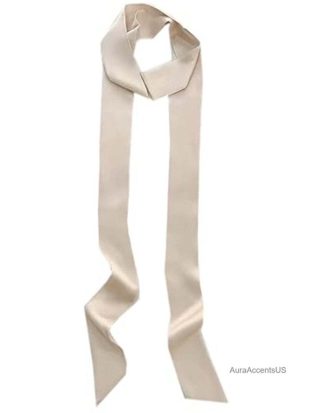 Solid Color Pure Skinny Scarf Satin Necktie Handbag Wrap Handle Belt